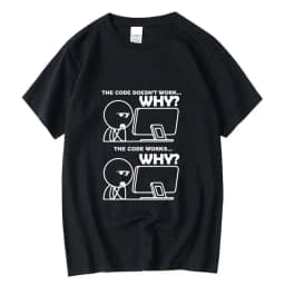Men's T-shirt Cotton Blend Funny Programmer Print Summer Loose O-neck Cool for Men Short Sleeve T-shirt Male Tees High Quality
