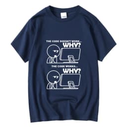 Men's T-shirt Cotton Blend Funny Programmer Print Summer Loose O-neck Cool for Men Short Sleeve T-shirt Male Tees High Quality