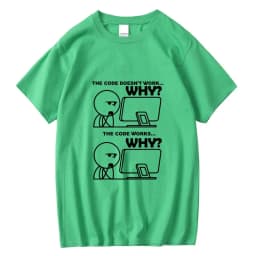 Men's T-shirt Cotton Blend Funny Programmer Print Summer Loose O-neck Cool for Men Short Sleeve T-shirt Male Tees High Quality