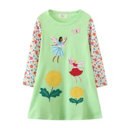 Jumping Meters 6-12T Hot Selling Princess Girls Dresses Fairy Tale Embroidery Autumn Spring Children's Costume Long Sleeve Dress