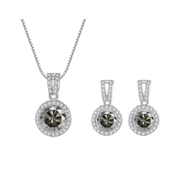 JoyceJelly 2ct Total Moissanite Jewelry Set Sterling Silver 925 Necklace Earrings Fine Jewerly Wedding Set Pass Dismond Tester