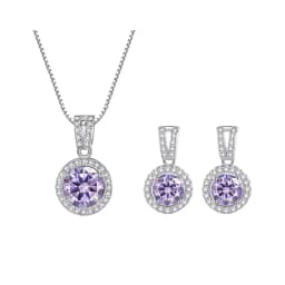 JoyceJelly 2ct Total Moissanite Jewelry Set Sterling Silver 925 Necklace Earrings Fine Jewerly Wedding Set Pass Dismond Tester