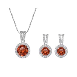 JoyceJelly 2ct Total Moissanite Jewelry Set Sterling Silver 925 Necklace Earrings Fine Jewerly Wedding Set Pass Dismond Tester