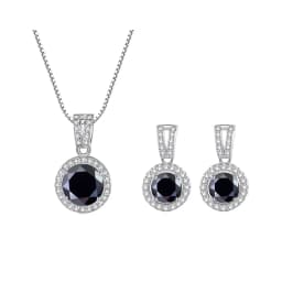 JoyceJelly 2ct Total Moissanite Jewelry Set Sterling Silver 925 Necklace Earrings Fine Jewerly Wedding Set Pass Dismond Tester