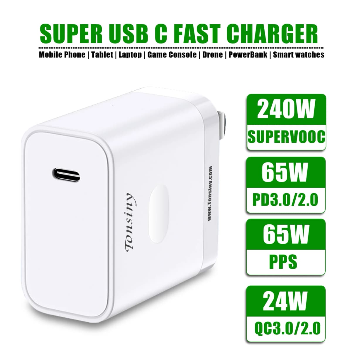 For OnePlus charger SuperVooc 240W realme superdart adapter oppo wall adapter PD65W for macbook iPhone Samsung tablet PPS charge