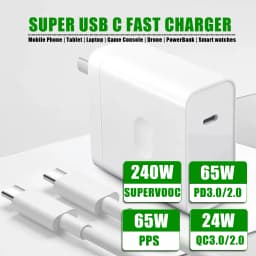 For OnePlus charger SuperVooc 240W realme superdart adapter oppo wall adapter PD65W for macbook iPhone Samsung tablet PPS charge