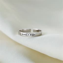 925 Sterling Silver Adjustable Rings For Women Make A WISH Luxury Fine Jewelry Aesthetic Vintage Wedding Accessories Argent 925