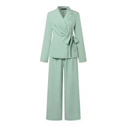 ZANZEA Classy Office Lady Blazer Suits Elegant Women Tied Waist Top and Pant 2pcs Outfit 2025 Trend Streetwear Commute Pant Sets