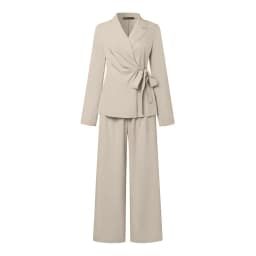 ZANZEA Classy Office Lady Blazer Suits Elegant Women Tied Waist Top and Pant 2pcs Outfit 2025 Trend Streetwear Commute Pant Sets