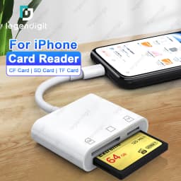 3in1 CF Card Slots Memory Card Reader for iPhone Camera Supports SD TF CF Flash Card Adapter Portable Micro SD Card Reader