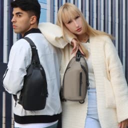 Lightweight Waterproof Anti-Theft Sling Bag Backpack for Men Women, Crossbody Chest Shoulder Bag with Multi-Pockets for Travel H