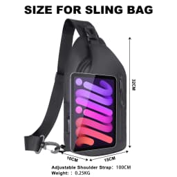 Lightweight Waterproof Anti-Theft Sling Bag Backpack for Men Women, Crossbody Chest Shoulder Bag with Multi-Pockets for Travel H