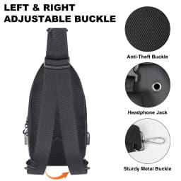 Lightweight Waterproof Anti-Theft Sling Bag Backpack for Men Women, Crossbody Chest Shoulder Bag with Multi-Pockets for Travel H