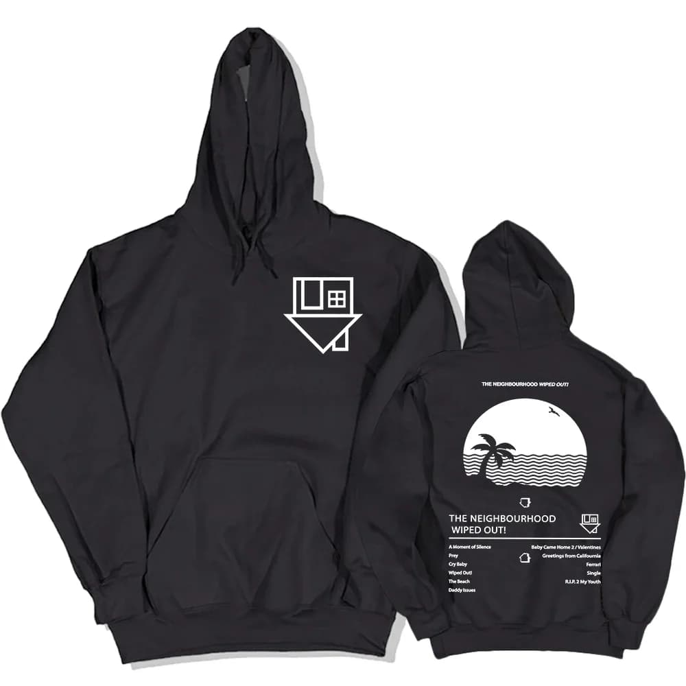 Album Wiped Out Printing Hoodies NBHD The Neighbourhood Band Sweatshirts LongSleeve Hooded Pullovers Women Men Clothes Sudaderas