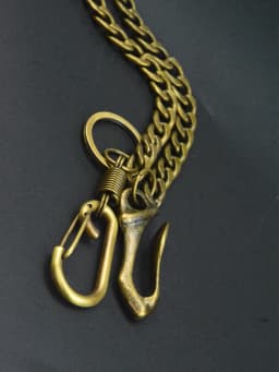 Gothic Chunky Bronze Jeans Wallet Chain Keychain Metal NK 10mm Spring Carabiner Buckle Clips Belt Chain U Hook