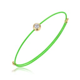 JIUZUAN D Color VVS1 Moissanite Bracelet, GRA Certified, 0.3Ct Lab Diamond, Adjustable Cord in 6 Colors, Elegant Jewelry for Wom