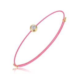 JIUZUAN D Color VVS1 Moissanite Bracelet, GRA Certified, 0.3Ct Lab Diamond, Adjustable Cord in 6 Colors, Elegant Jewelry for Wom