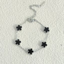 9MM Man Bracelets Double Sided Flowers Luxury Woman Bracelet Christmas Gifts Stainless Steel Bracelet Women Couple Clover