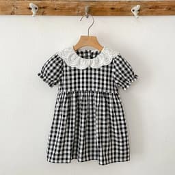 0-6Y Sister Clothes Dress Summer Newborn Baby Girls Sister Grid Dress Toddler Jumpsuit Baby Clothes Infant Girls Children Dress