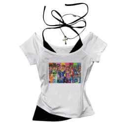 Jojo Bizarre Adventure crop top Aesthetic babydoll Streetwear shoujo girl style Fairy vintage cropped harajuku woman t-shirt