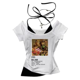 Jojo Bizarre Adventure crop top Aesthetic babydoll Streetwear shoujo girl style Fairy vintage cropped harajuku woman t-shirt