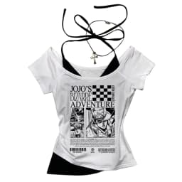 Jojo Bizarre Adventure crop top Aesthetic babydoll Streetwear shoujo girl style Fairy vintage cropped harajuku woman t-shirt