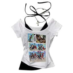 Jojo Bizarre Adventure crop top Aesthetic babydoll Streetwear shoujo girl style Fairy vintage cropped harajuku woman t-shirt