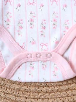 Girl Clothes 5PCS Baby Baby Girls Onesie Summer Cotton Fabric Short-Sleeved Jumpsuit Newborn Baby Clothes 0-9 Months