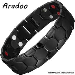ARADOO Titanium Steel Magnetic Bracelet for Men Arrow Design Stainless Steel Minerals Wristband Jewelry Gifts