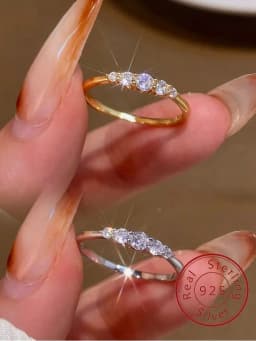 925 Sterling Silver Fashion Classic Gorgeous Shiny Zircon Ring For Women Engagement Wedding Luxury High Quality Fine Jewelry