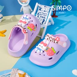 Children’s Garden Shoes Sandals Lightweight Anti-slip Hollow For Girls & Boys Cartoon Slip On Closed Toe Clogs Kids‘ Slippers