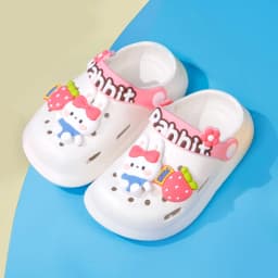 Children’s Garden Shoes Sandals Lightweight Anti-slip Hollow For Girls & Boys Cartoon Slip On Closed Toe Clogs Kids‘ Slippers