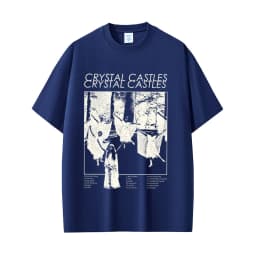 Crystal Castles Band T-shirt Men's Hip Hop Rock Oversized Short Sleeve T-shirts Men Women Vintage Electronic Punk Music T Shirts