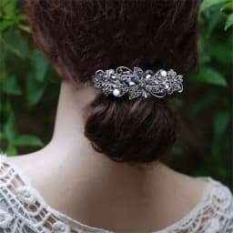 4pcs/pack Hair Barrettes for Women Ladies Flower Crystal Rhinestones Barrettes Pearl Spring Hair Clip Ponytail Holders Barrettes