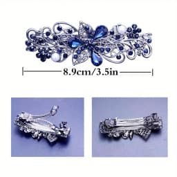 4pcs/pack Hair Barrettes for Women Ladies Flower Crystal Rhinestones Barrettes Pearl Spring Hair Clip Ponytail Holders Barrettes
