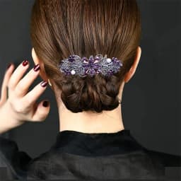 4pcs/pack Hair Barrettes for Women Ladies Flower Crystal Rhinestones Barrettes Pearl Spring Hair Clip Ponytail Holders Barrettes