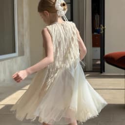 Children Clothing Korean 2026 Girls Summer New Tassel Pearl Vest Dress Little Girl Princess Mesh Dress Trend