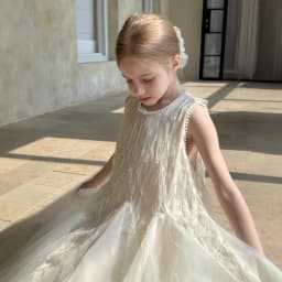 Children Clothing Korean 2026 Girls Summer New Tassel Pearl Vest Dress Little Girl Princess Mesh Dress Trend
