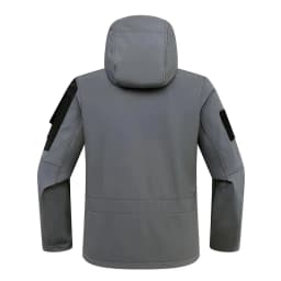 Men Lurker Shark Skin Soft Shell Tactical Jacket Waterproof Fleece Hooded Coat Hunt Clothes Outdoor New Solid Pocket Jacket Men