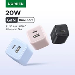【US Plug】UGREEN 20W GaN Charger For iPhone 16 15 14 Pro Max Samsung S25 Xiaomi Tablet iPad Air PD3.0 Mini USB C Phone Charger