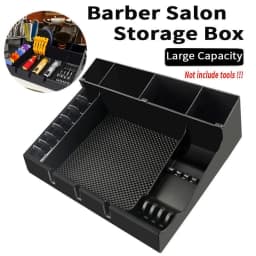 Large Capacity Professional Barber Tools Storage Box Electric Hair Clipper Combs Holder Case Salon Hairdresser Accessories Tray
