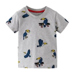 2025 Summer Children Boys T-shirts Cartoon Printed Short Sleeve Thin Cotton Baby Boys Shirts O-necck Versatile Kids Boys Tops