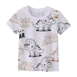 2025 Summer Children Boys T-shirts Cartoon Printed Short Sleeve Thin Cotton Baby Boys Shirts O-necck Versatile Kids Boys Tops