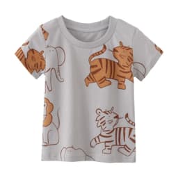 2025 Summer Children Boys T-shirts Cartoon Printed Short Sleeve Thin Cotton Baby Boys Shirts O-necck Versatile Kids Boys Tops