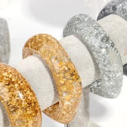 Exaggerated Acrylic Round Chunky Bangle Women Gold Color Glitter Resin Irregular Square Wide Hand Bracelet Trend Jewelry Gift