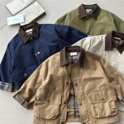 2026 UNITIM Spring Autumn Kids Boys Jacket Plaid Spliced Pocket Long Sleeve Toddler Boys Outerwears Coat Children Boys Jacket