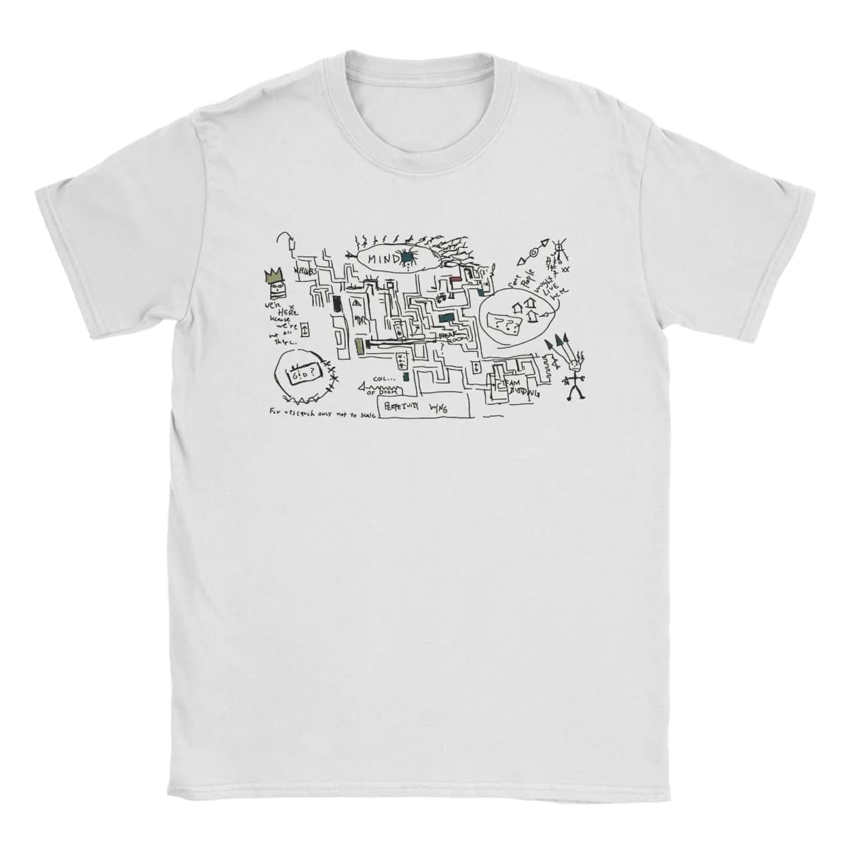 Petey's Lumon Map Severance T Shirt Men 100% Cotton Vintage T-Shirt Round Neck MDR Tee Shirt Short Sleeve Clothing Gift Idea