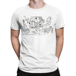 Petey's Lumon Map Severance T Shirt Men 100% Cotton Vintage T-Shirt Round Neck MDR Tee Shirt Short Sleeve Clothing Gift Idea