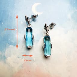 Ear Stud Earrings Lucky Blue Star Europe Trendy Fine Jewerly For Women Gift In Real 925 Sterling Silver