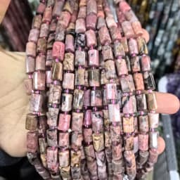 Natural Cylinder Stone Bead Colorful White Jaspers Quartzs Tube Charms Beads For Jewelry Making Diy Bracelets Necklace